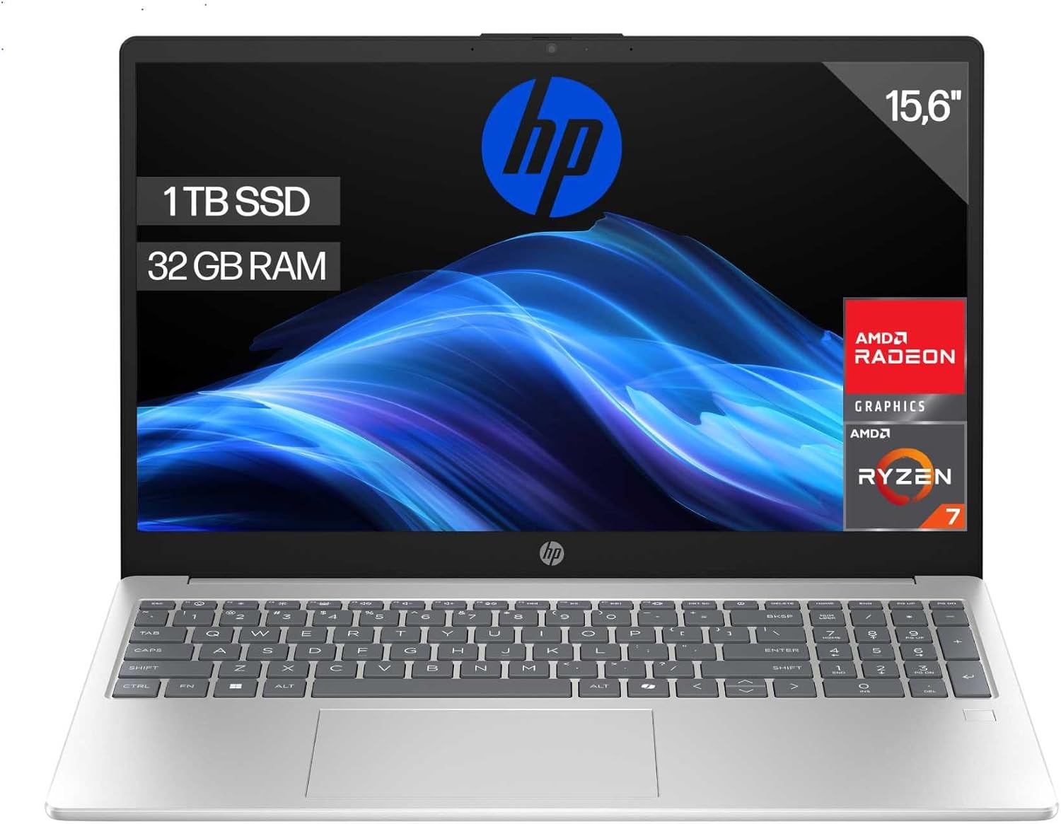 HP 15-fc0240ns: portátil de 15,6 pulgadas con AMD Ryzen 7, 32 GB de RAM y SSD de 1 TB
